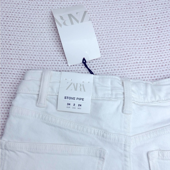 ZARA NWT High Rise Ankle Length Jeans in color Stovepipe Size 2 - Picture 8 of 8